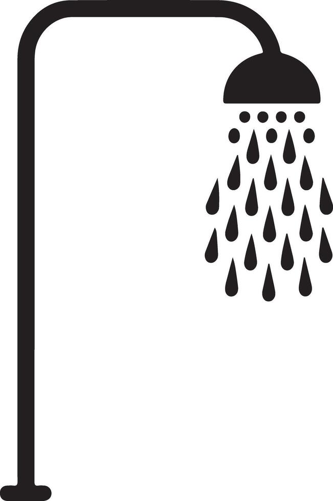 Modern Shower Silhouette Logo for Branding vector