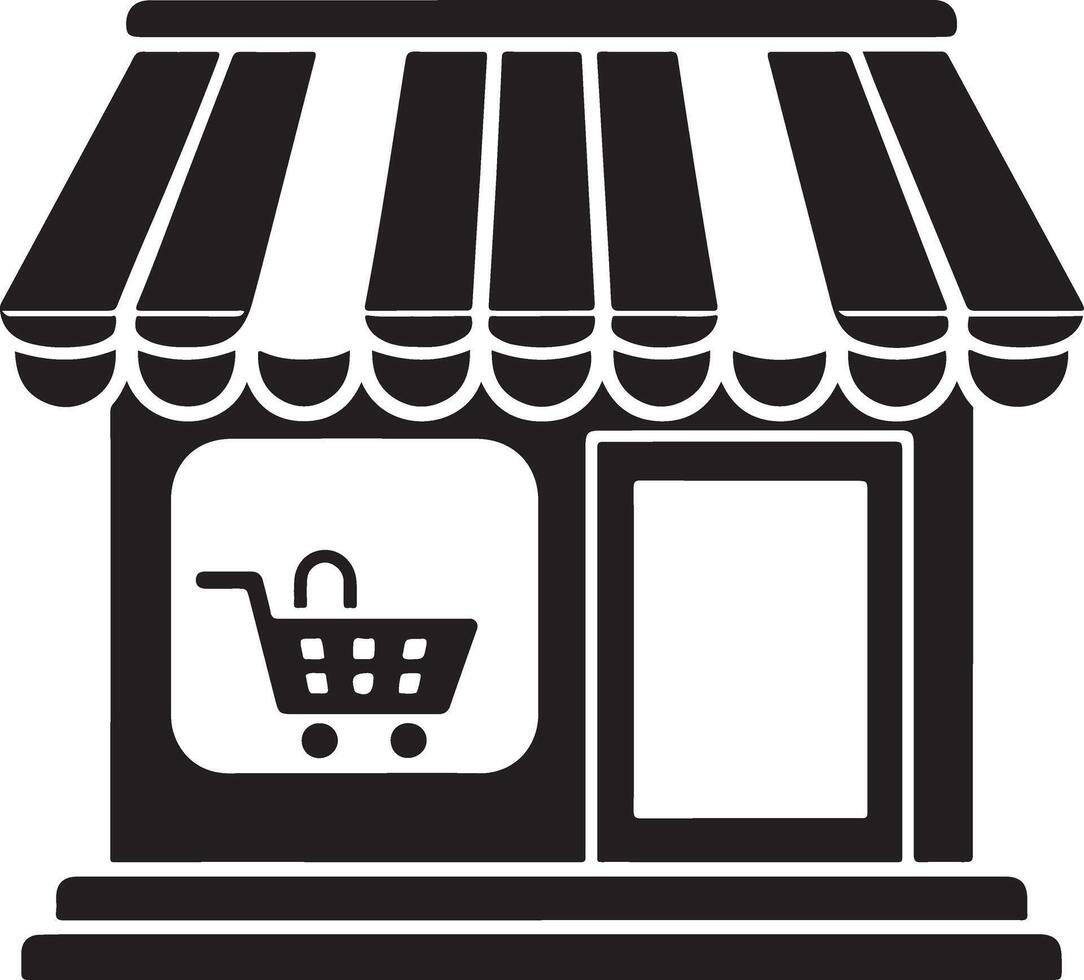 Store Icon Shop Silhouette Symbol vector