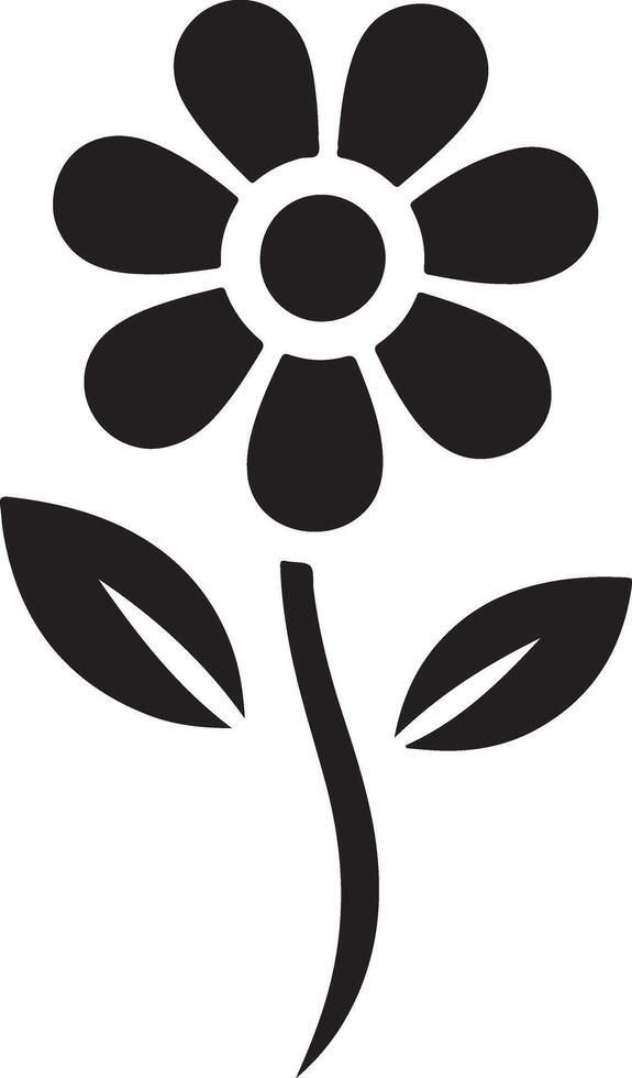 Stunning Simple Flower Silhouette Graphic Download vector