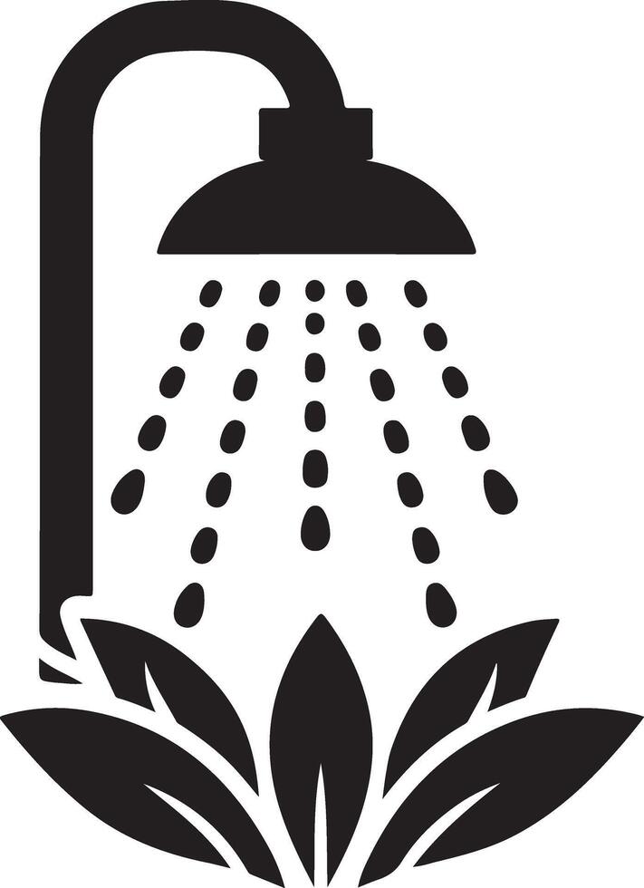 Professional Shower Logo Silhouette for Use vector