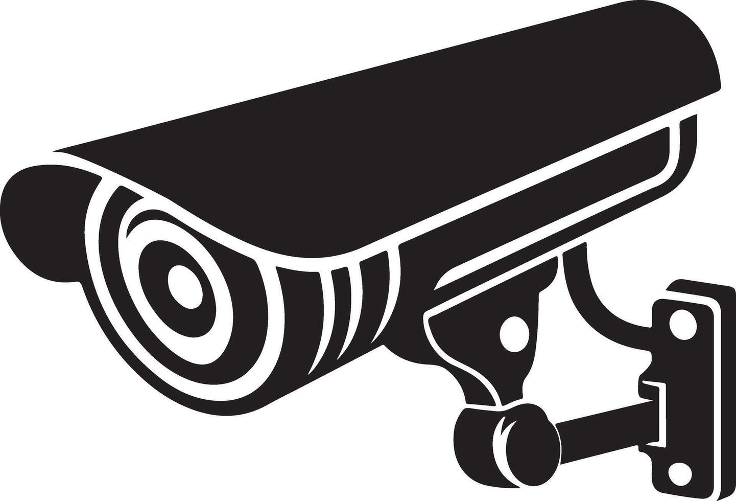 Professional Security Camera Silhouette Design Resource vector