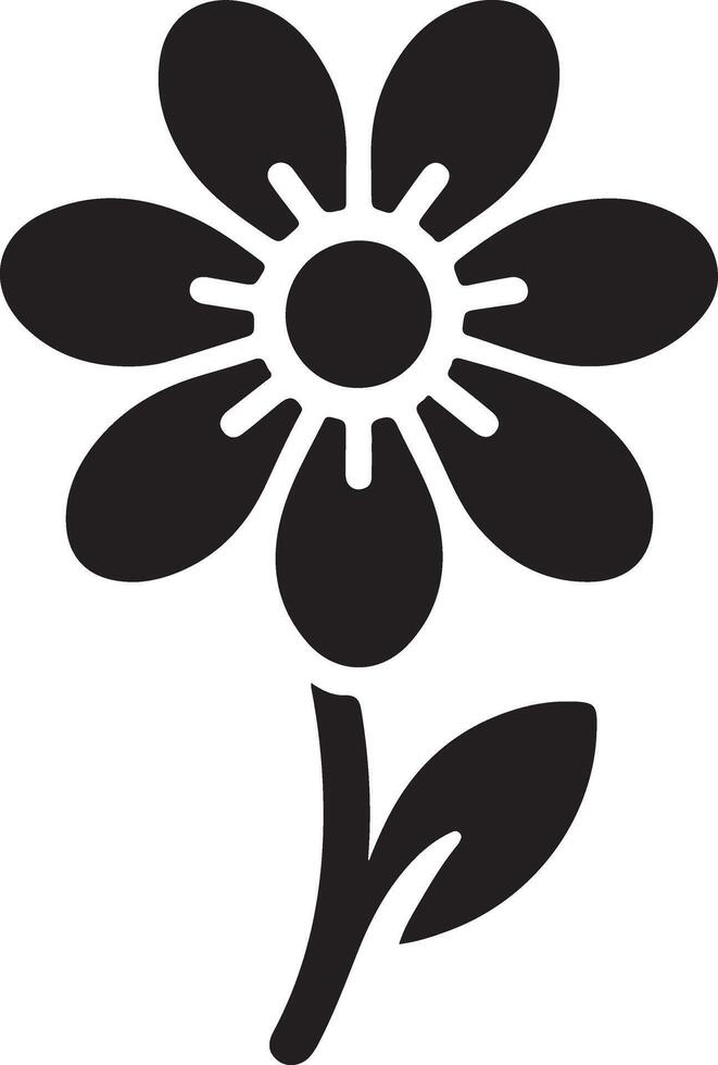 Creative Simple Flower Silhouette Designs for Inspiration vector