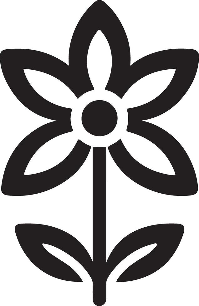 Clean Flower Outline Illustration for Any Purpose vector