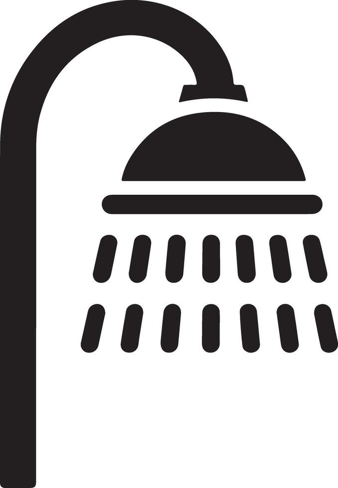 Versatile Shower Logo Silhouette for Projects vector