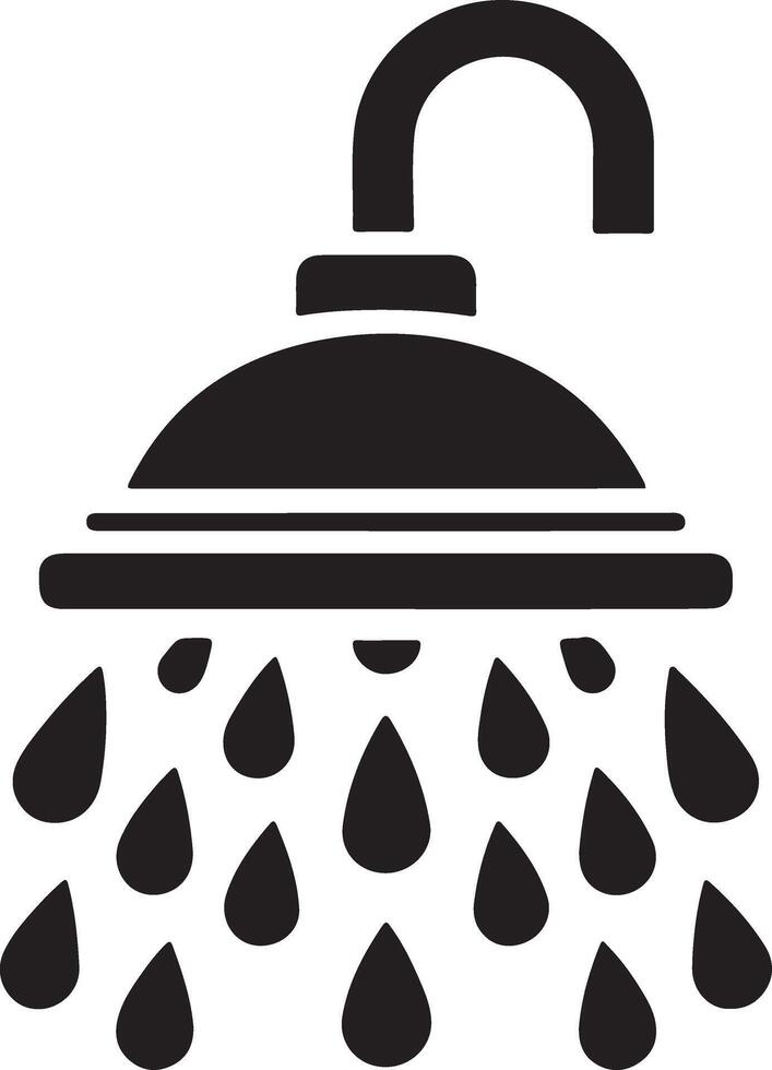 Stylish Shower Icon Silhouette for Illustrations vector