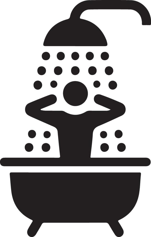 Minimalist Shower Logo Illustration in Format vector
