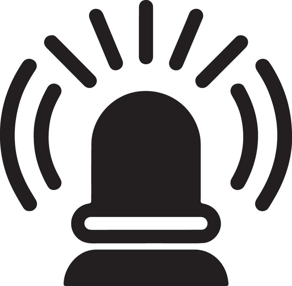 Unique Siren Flat Icon Silhouette Illustration Collection vector