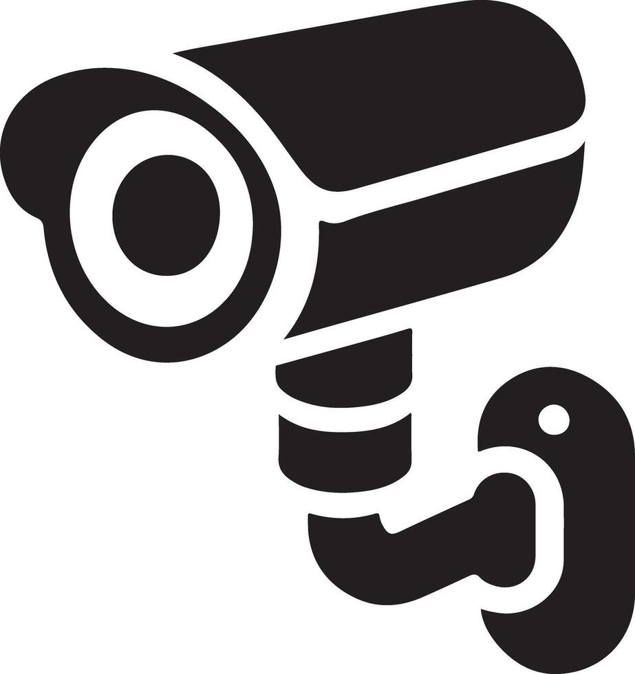 Customizable Silhouette of Security Camera Design vector