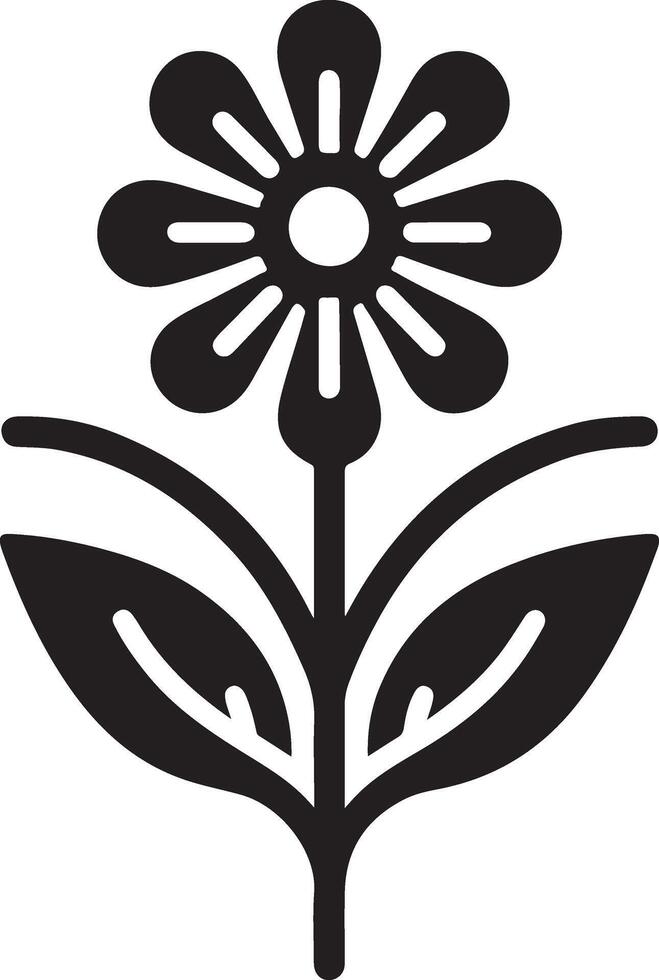 Charming Simple Flower Silhouette Illustration Ideas vector