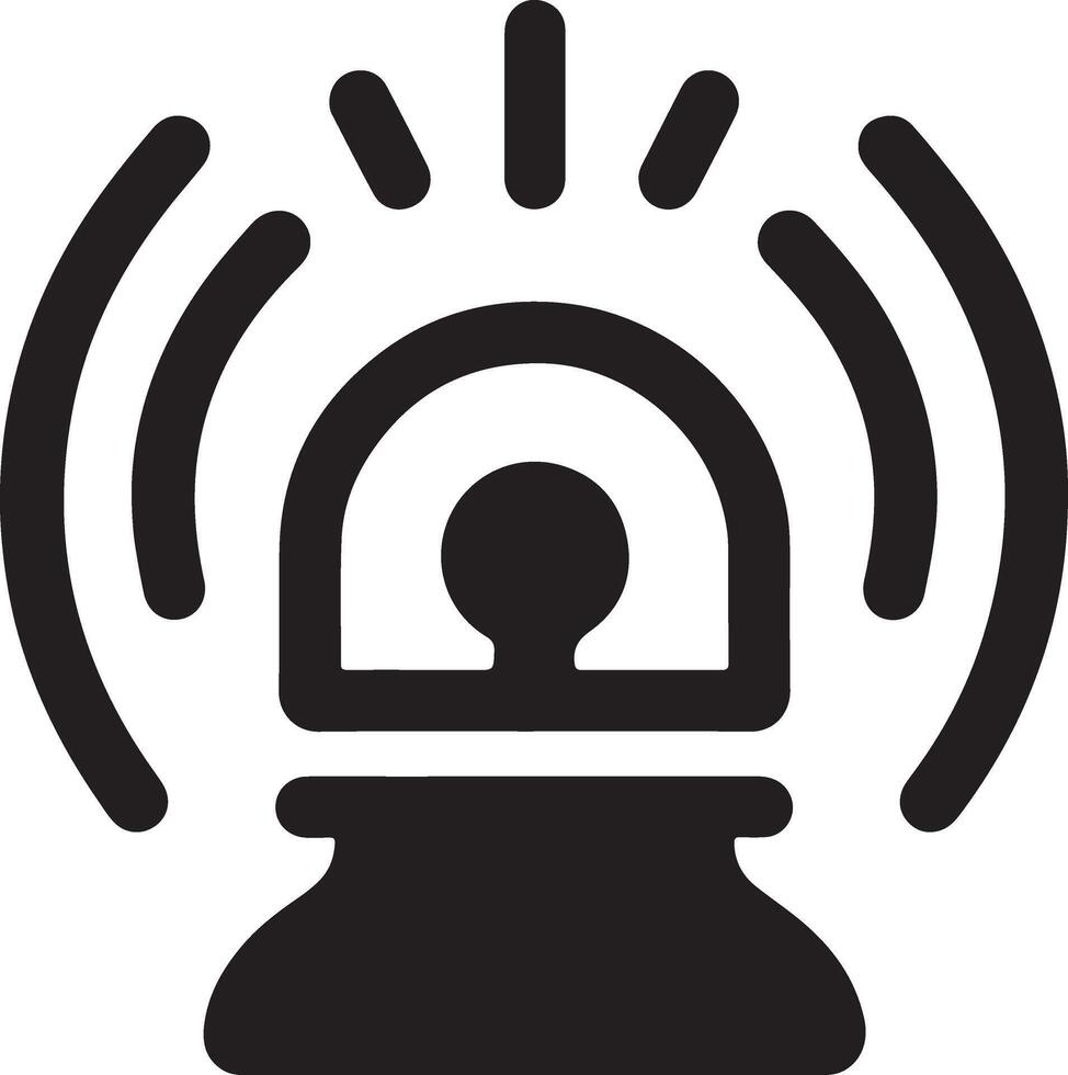 Stunning Siren Flat Icon Silhouette Perfect for Branding vector