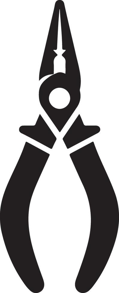 Detailed Pliers Icon Silhouette for Creative Use vector