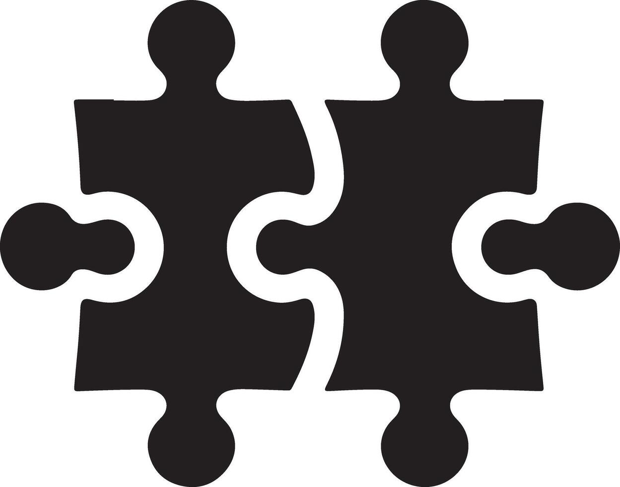 Professional Silhouette Symbol for Puzzle Graphics vector