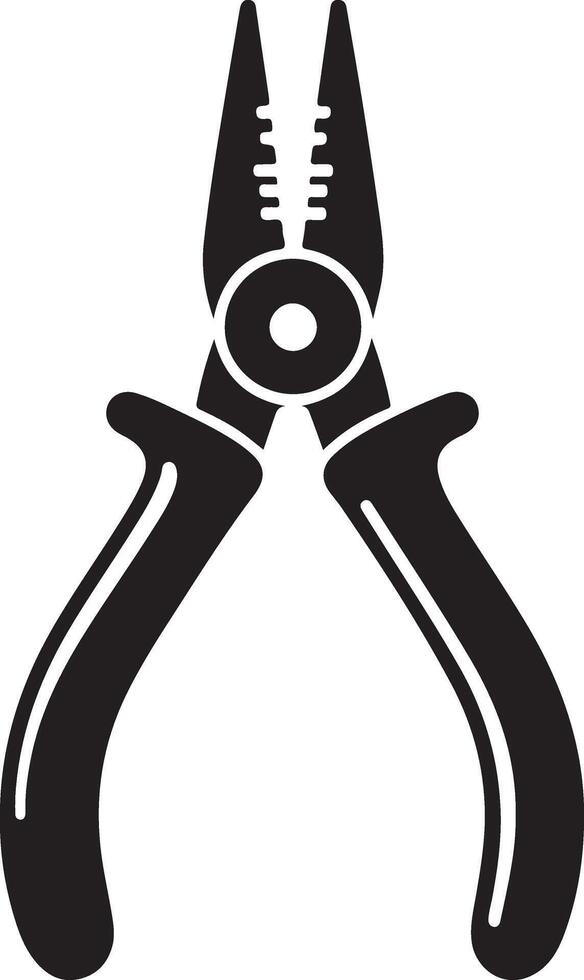 Professional Pliers Icon Silhouette for Designers vector