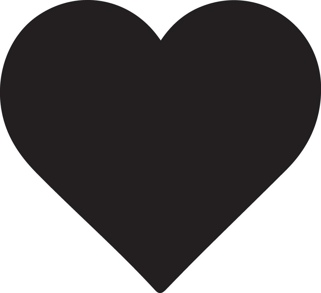 a black heart shape on a white background vector