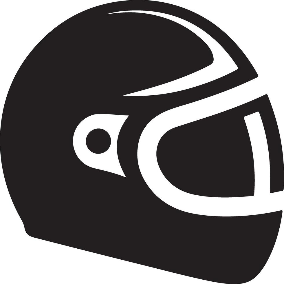 Helmet Silhouette Symbol for Creative Projects vector