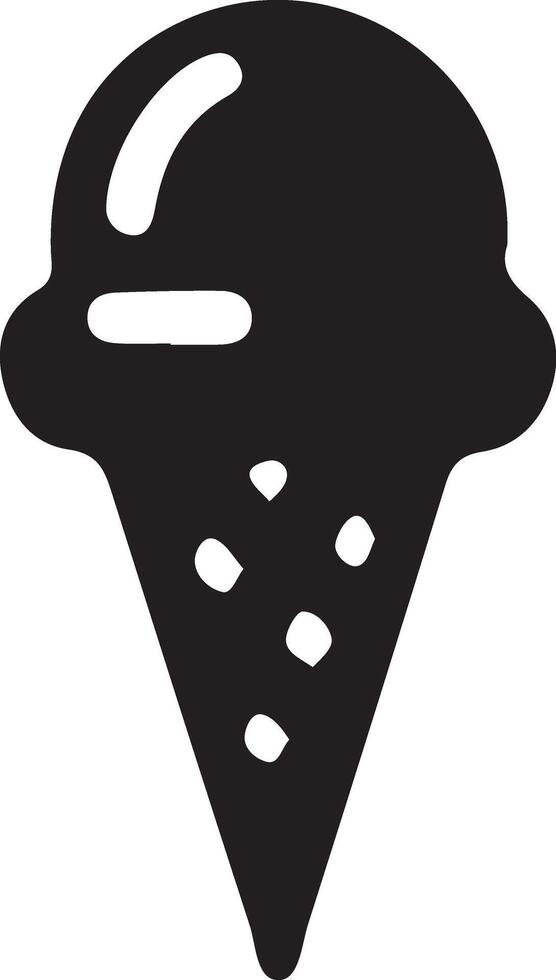 Versatile Ice Cream Silhouette Artwork for Marketing vector