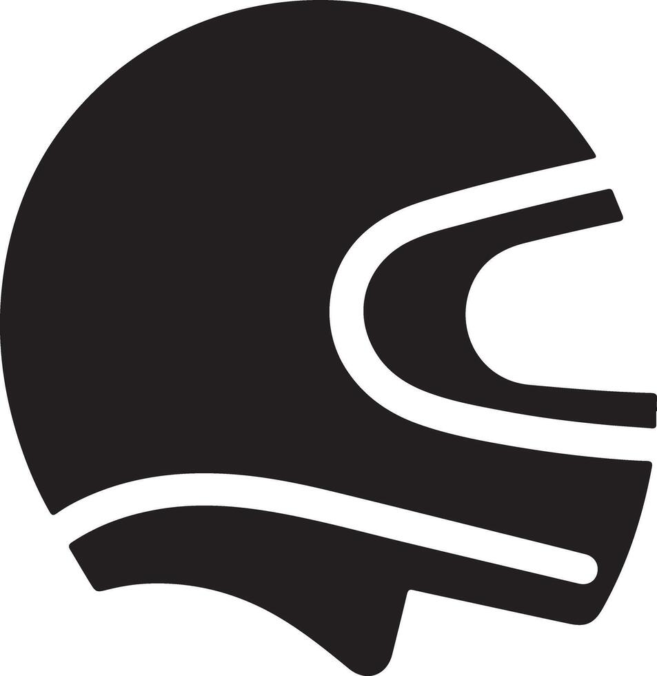 Versatile Helmet Silhouette for Various Uses vector