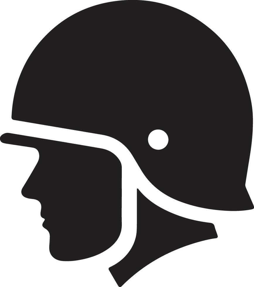 Eye-Catching Helmet Silhouette Graphic Design Resources vector