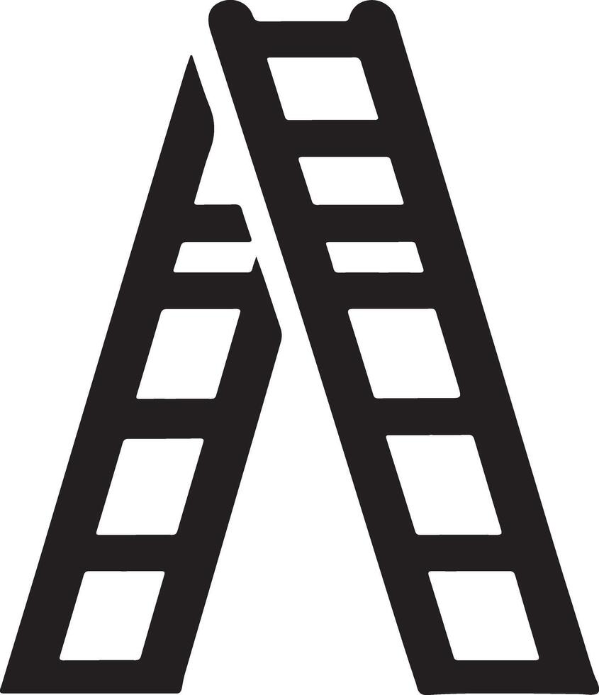 Stylish Ladder Silhouette Illustration for Web Use vector