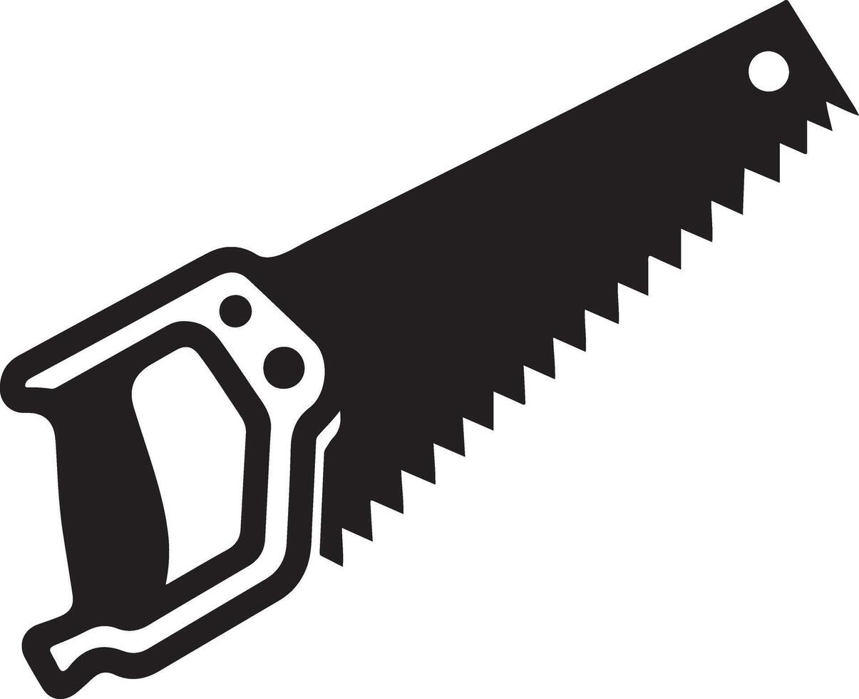 High Quality Hand Saw Silhouette Art Collection vector
