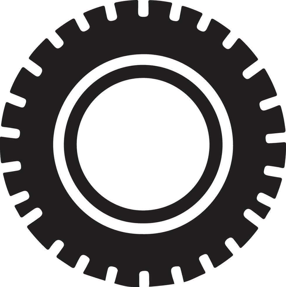 Creative Tire Icon Silhouette for Illustrations vector