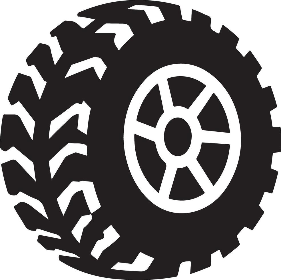 Unique Tire Symbol for Graphic Projects vector