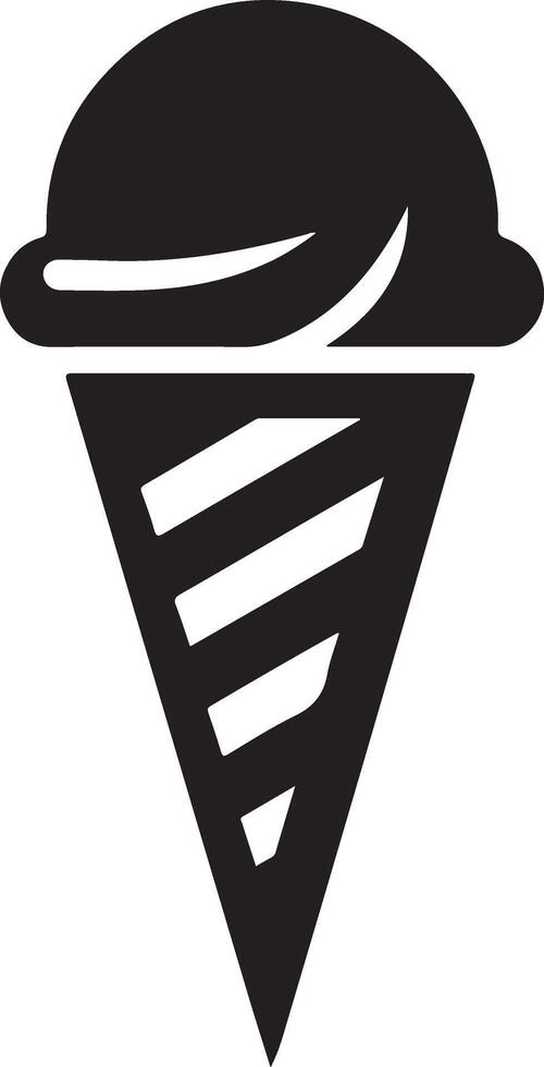 Unique Ice Cream Silhouette Designs vector