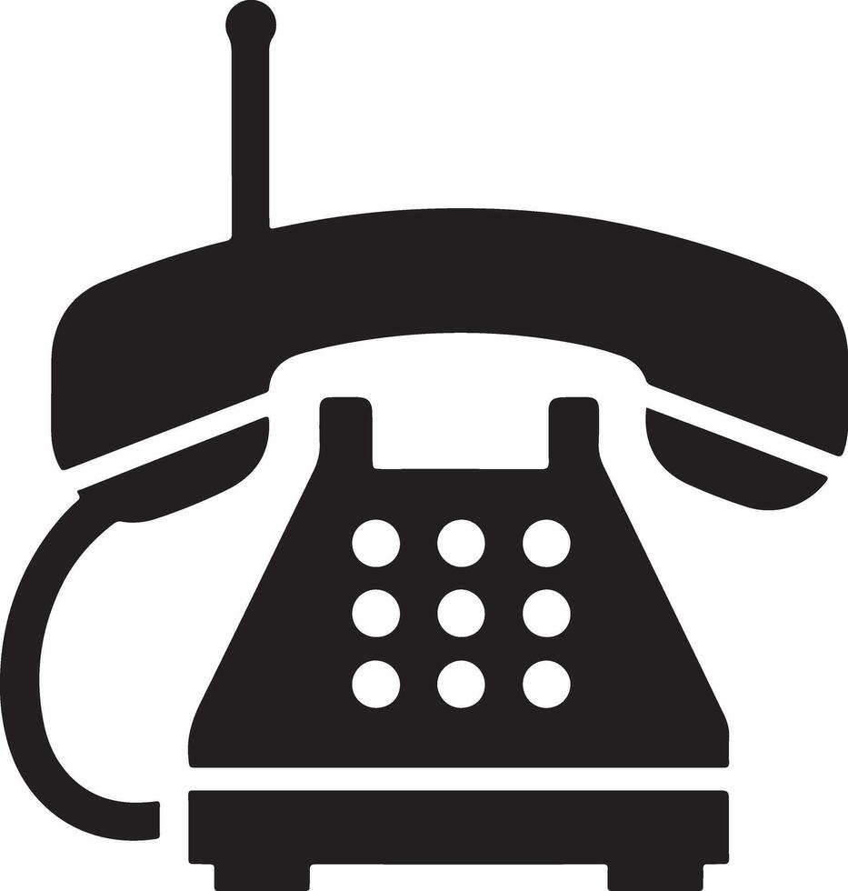 Creative Telephone Silhouette for Graphic Projects vector