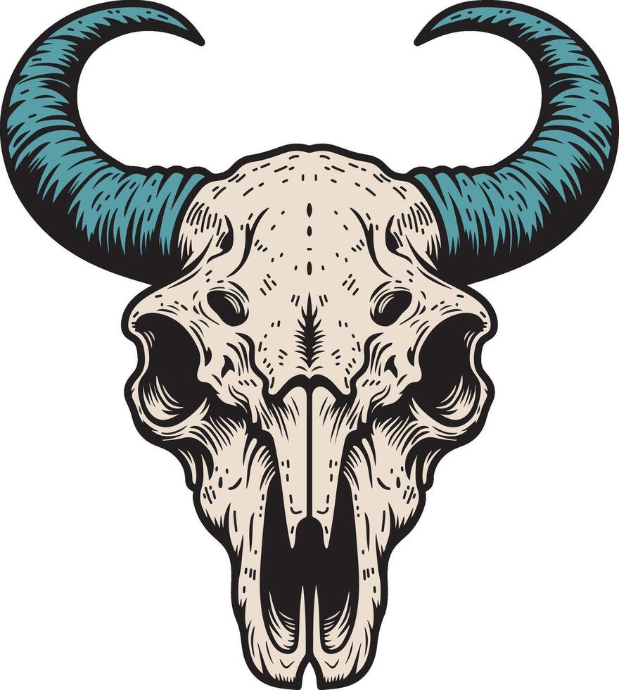 Animal skull illustration design art vector
