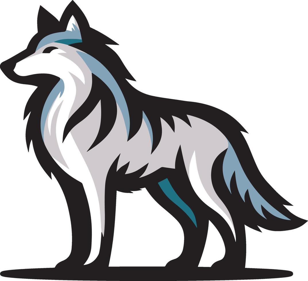 Wolf isolated design art vector