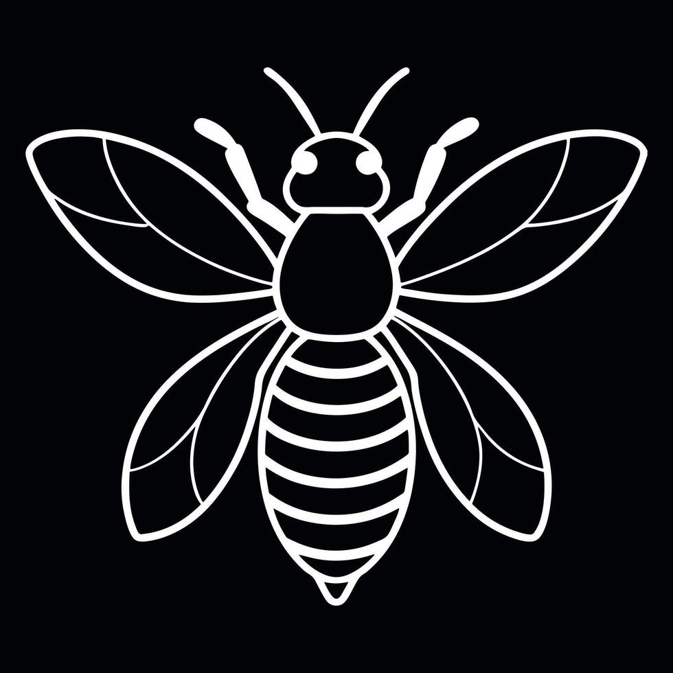 Elegant Bee Art Illustrations Set vector
