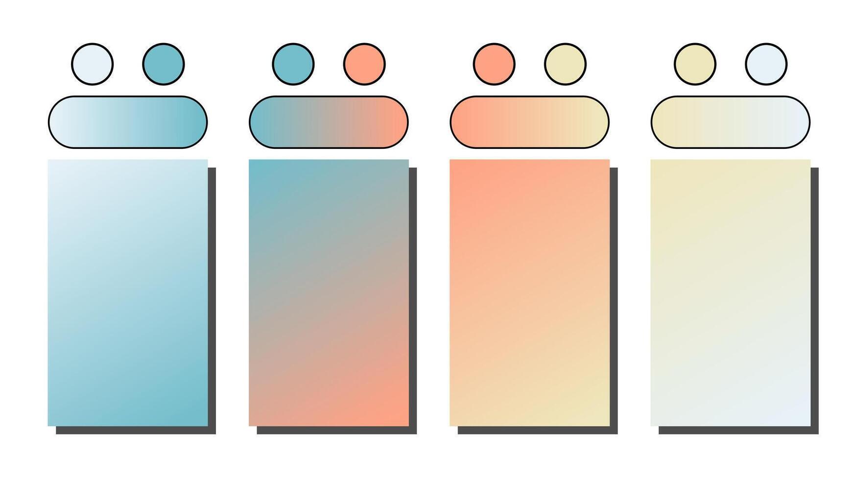 Set of gradient background. Cover set design with baby blue, aquamarine, salmon, freesia color. Beautiful abstract gradient for covers, wallpapers, branding, business cards illustration vector