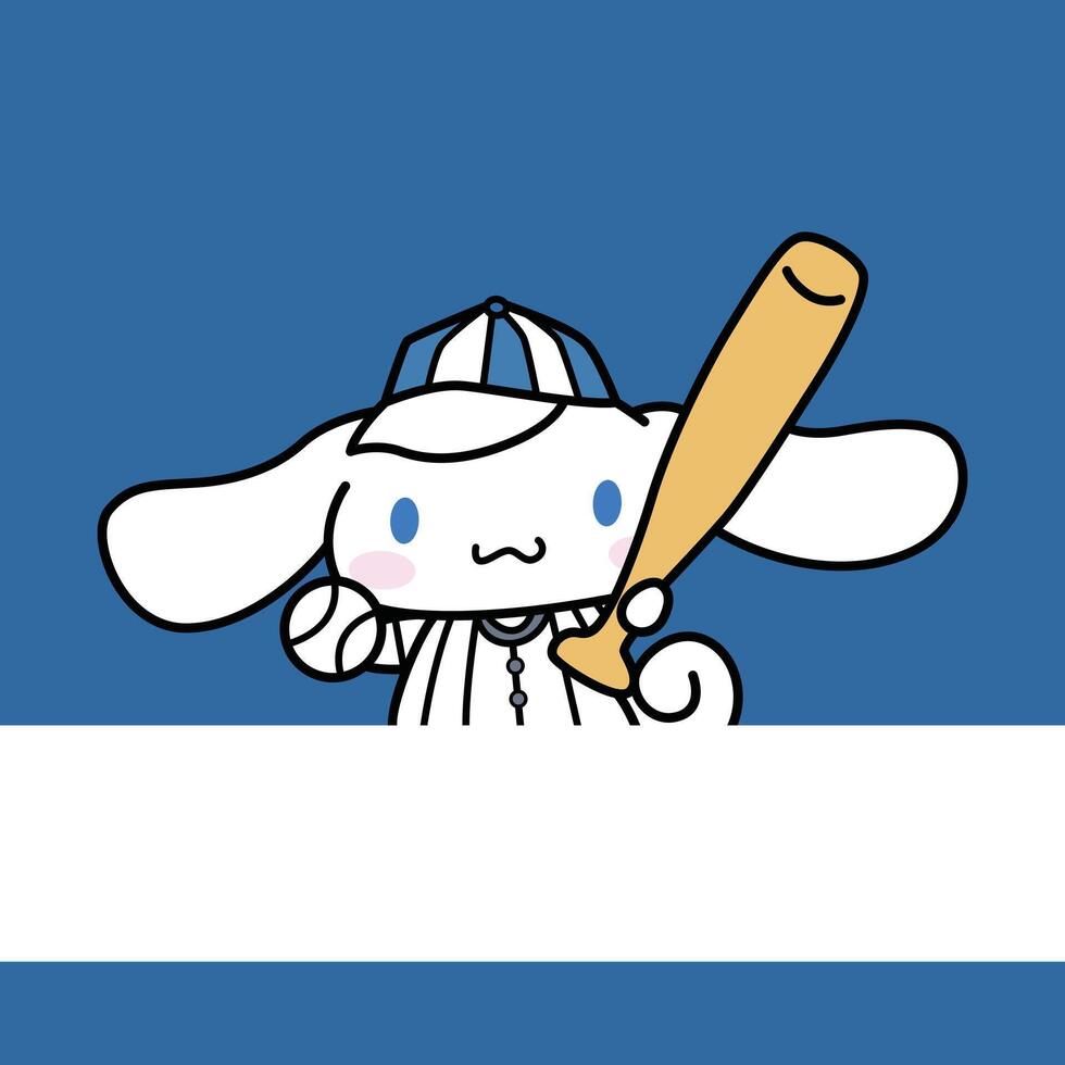 Cinnamon Roll Baseball vector