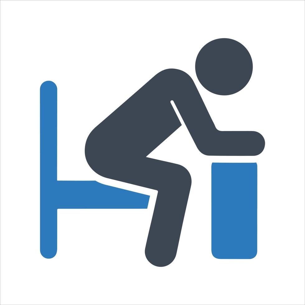 Fatigue icon. Exhausted, no energy. Tired. Depression icon vector