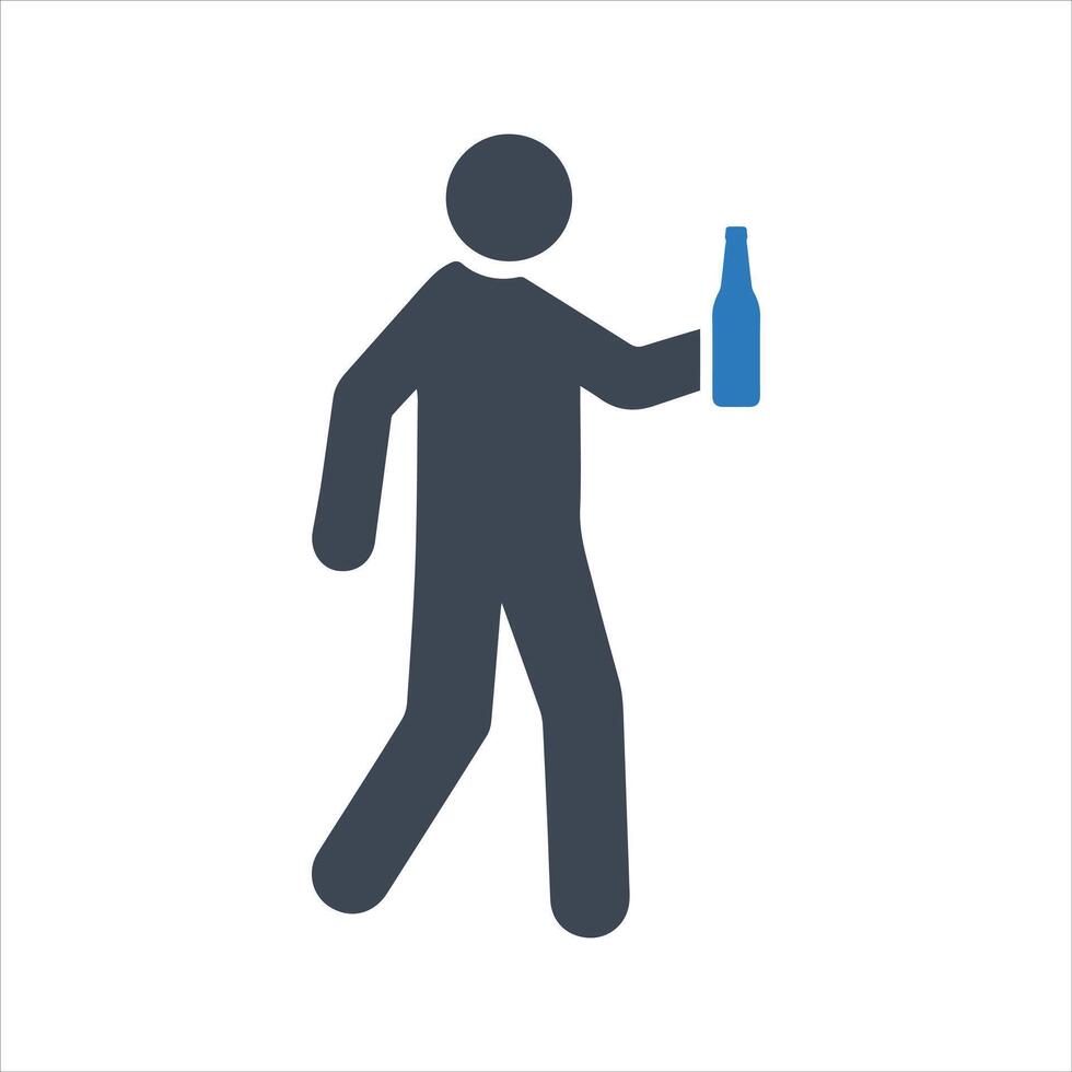 Drinking man icon vector