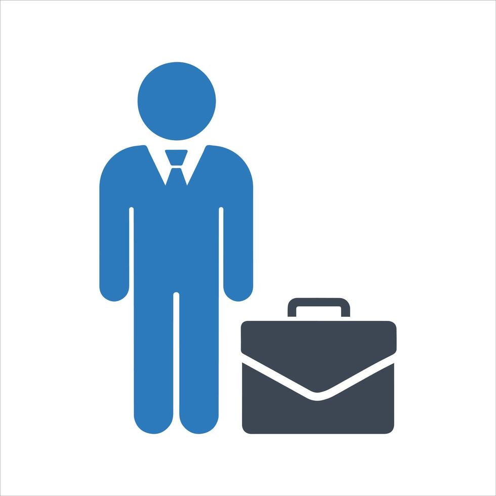 Businessman icon. and glyph vector