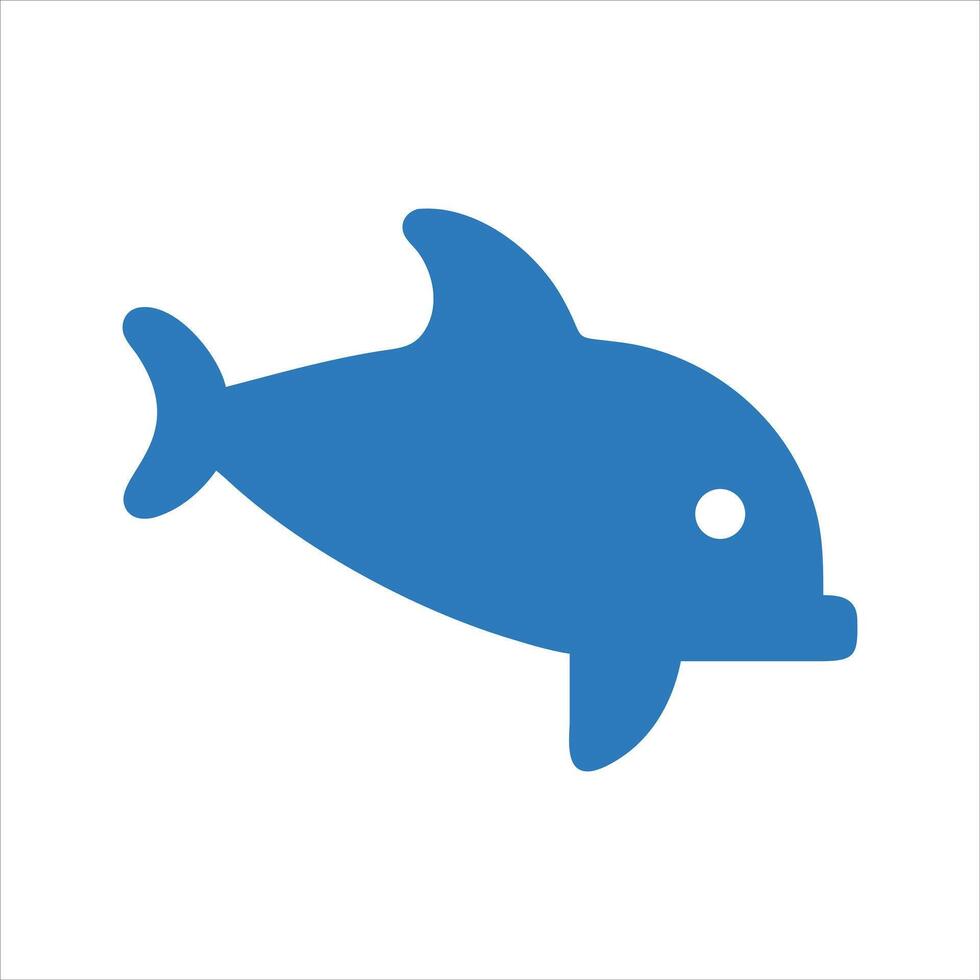 Dolphin icon. and glyph vector
