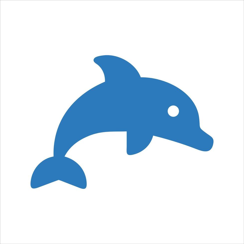 Dolphin icon. and glyph vector