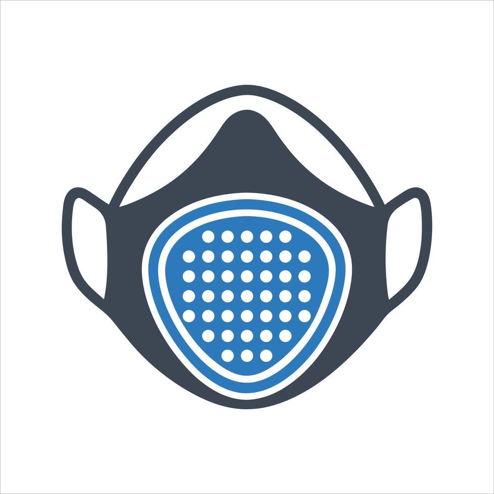 Dust mask icon. Face mask. FFP3 particle filtering face mask icon vector