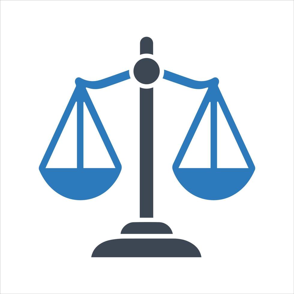 Lawyer icon. Symbol of law and justice icon vector