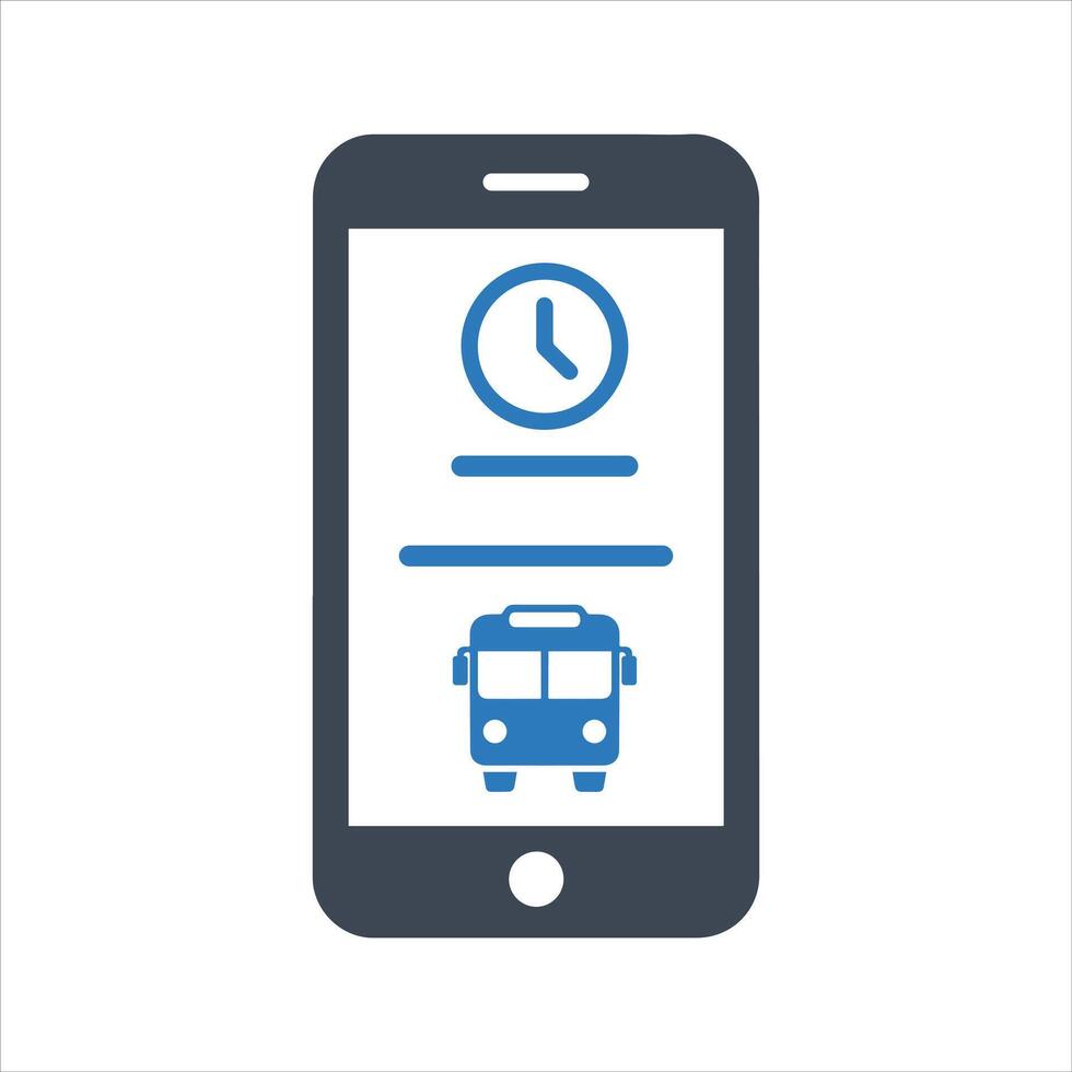 Bus schedule icon vector