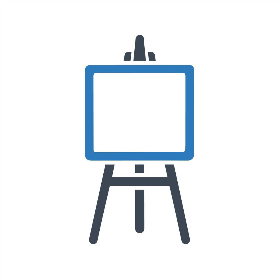 Easel icon. Art. Canvas icon vector