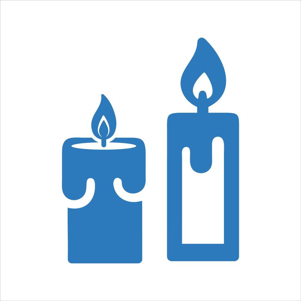 Candles icon. Candle flame icon vector