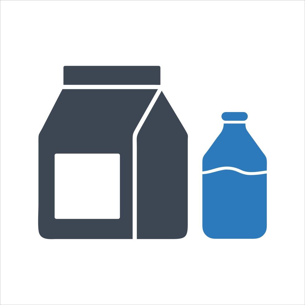 Milk icon. Bottle of milk icon vector
