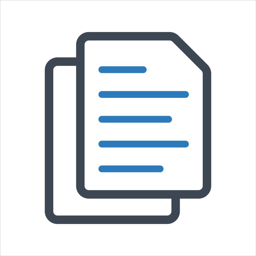 Document icon. Paperwork. Page icon vector