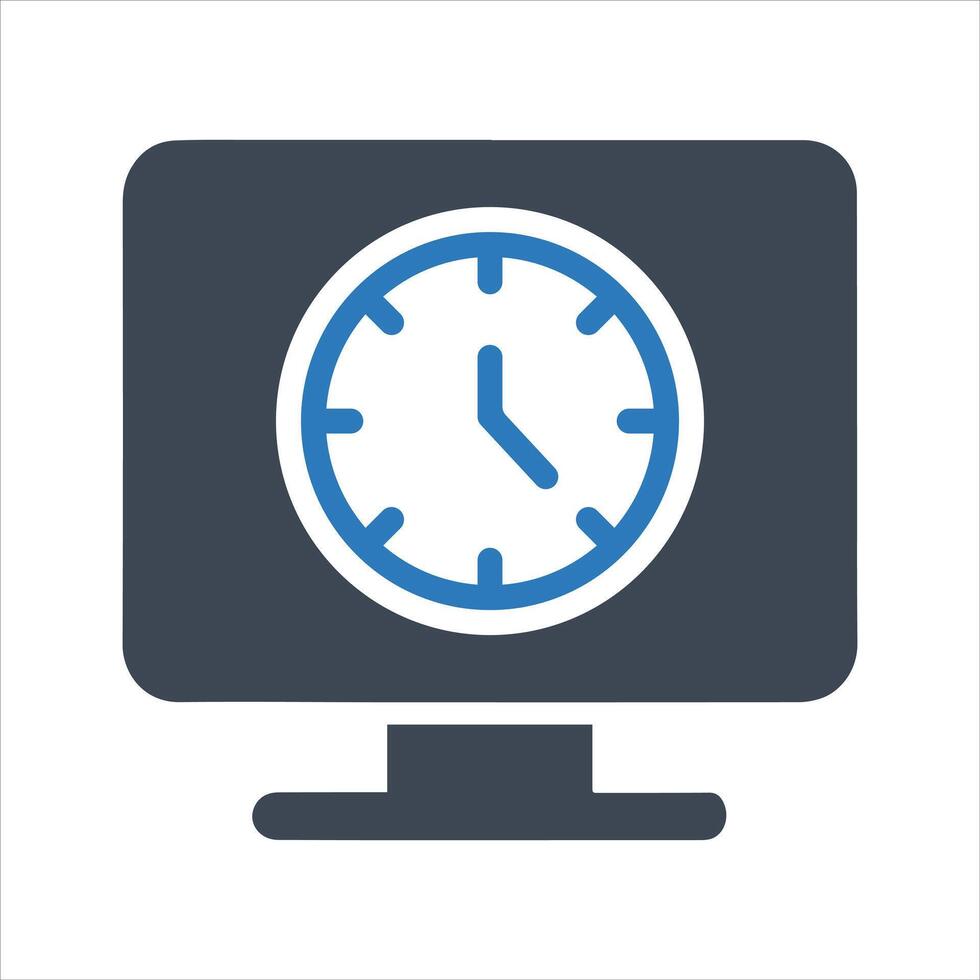 Screen time icon. Addiction to internet and social networks icon vector