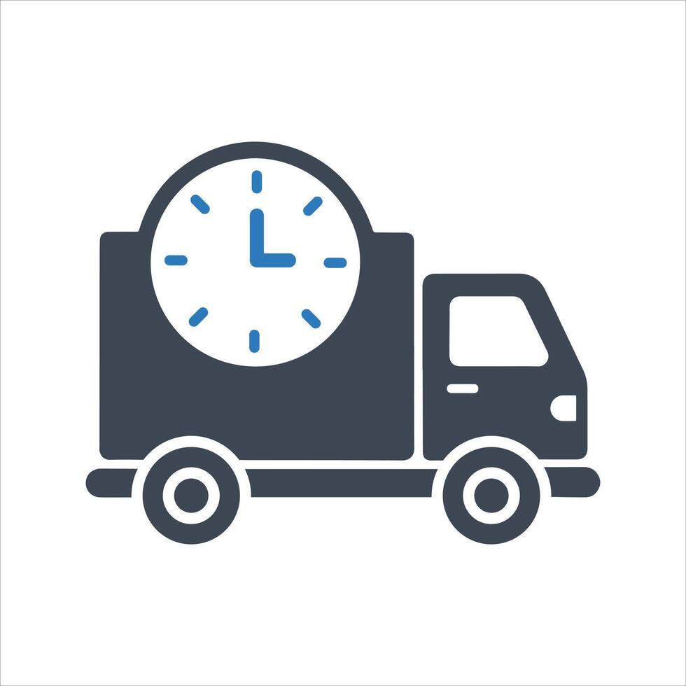 Van icon. Commercial vehicle. Delivery time icon vector