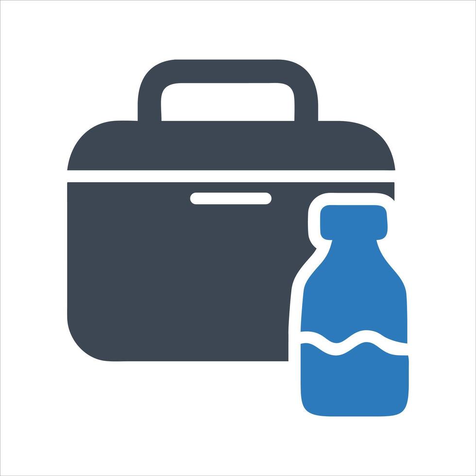 Lunch box icon. Healthy eating icon vector