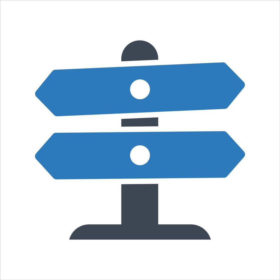 Decision icon. Road sign direction icon vector