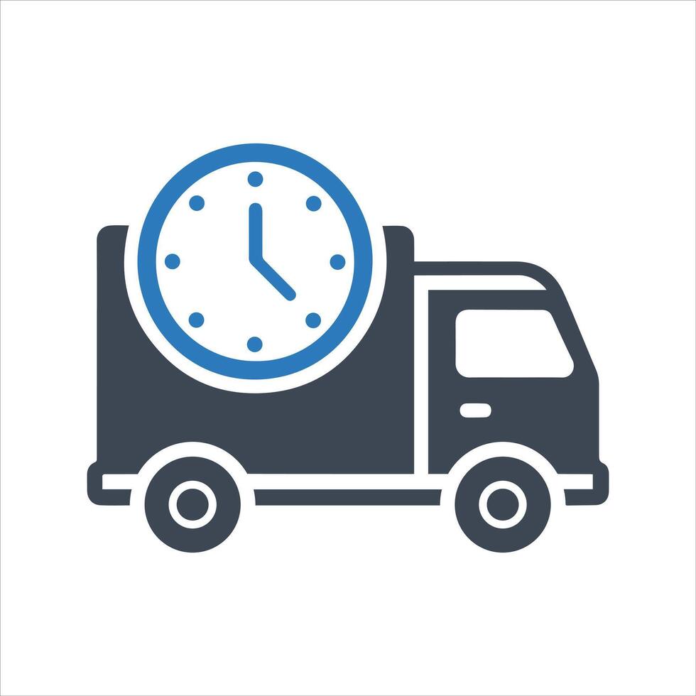 Van icon. Commercial vehicle. Delivery time icon vector